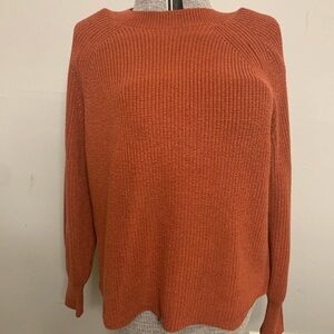 Jessica Simpson Rust Orange Crewneck Knit Sweater